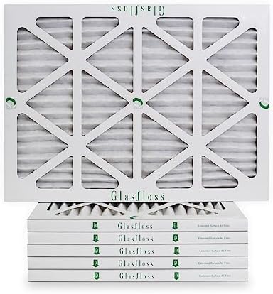 Glasfloss ZL 12x20x1 Pleated Air Filters, 6-Pack, MERV 10, AC & Furnace by Glasfloss
