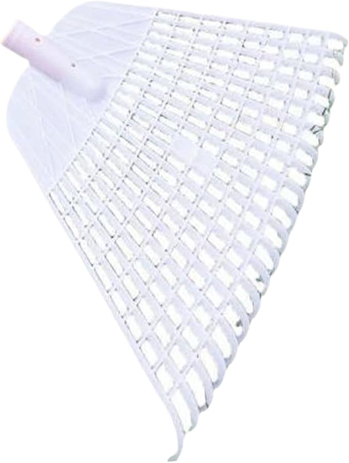 Lawn Rake Head Gardening Leaf Removal Tool Easily Install Heavy Duty with 20 for Patio Fallen Leaves Yard Flowers Beds , White