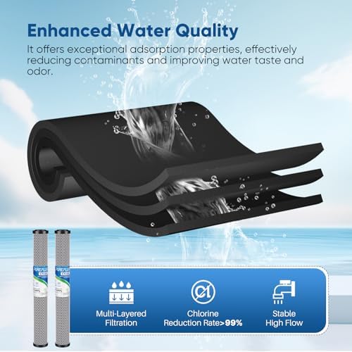 PUREPLUS 5 Micron 20" x 2.5" Whole House CTO Carbon Water Filter 1 PACK - Image 5
