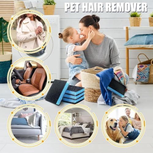 Pet Hair Remover for Laundry - 4 Pieces Reusable Dog Hair Remover for Laundry - Laundry Lint Catcher for Washing Machine -Effective Dryer Hair Catcher for Cats and Dogs-LK - Image 2