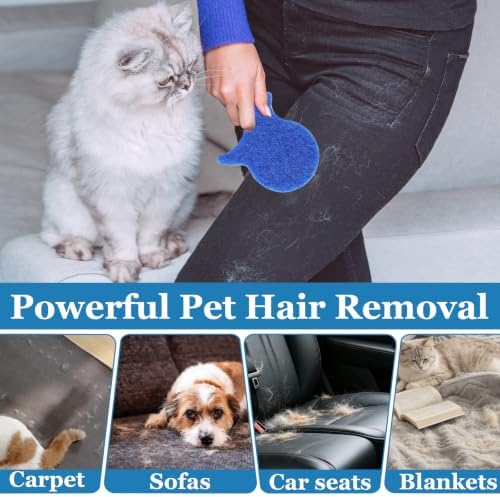 Pet Hair Remover for Laundry, 4PCS Reusable Dog Hair Remover Tool | Dryer Lint Catcher Effectively Removes Dog&Cat Hair Lint and Dander for Clothing Beds Sofa Carpets Pet Beds Car Seats - Image 5