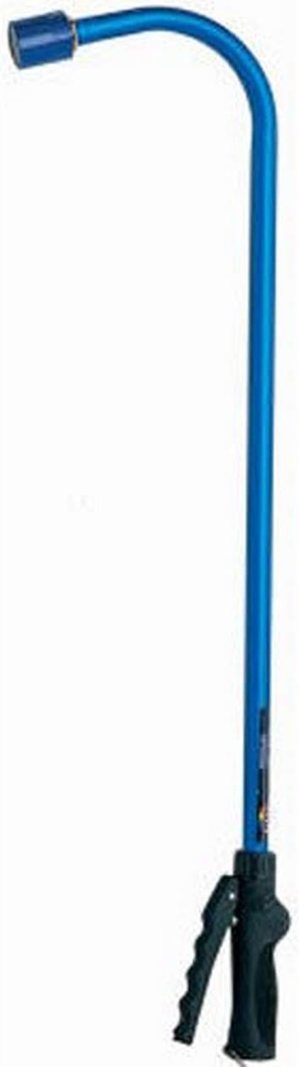 Dramm Touch N Flow Rain Wand Full Watering Flow Trigger Style Shut Off Valve with Lock, for Garden, Yard, Watering Plants, Hanging Baskets, 11 Gallons Per Minute, Blue, 36 Inches Long
