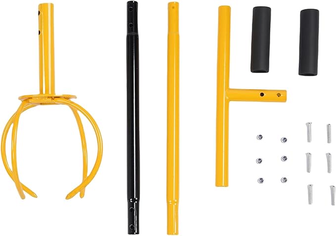 Stainless Steel Hand Tiller Cultivator Soil Aerator Tool for Flower Beds Vegetable Gardens with 4 Tillers 2 Accessories 1 Screw Pack Durable Rust Proof