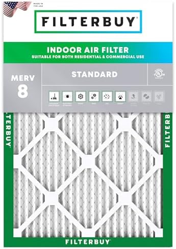 Filterbuy 21x23.5x1 Air Filter MERV 8 Dust & Allergy Defense (1-Pack) by Filterbuy