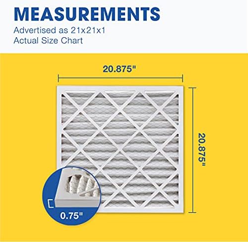 Aerostar 21x21x1 MERV 11 Pleated Air Filter, AC Furnace Air Filter, 4 Pack (Actual Size: 20 7/8" x 20 7/8" x 3/4") - Image 2