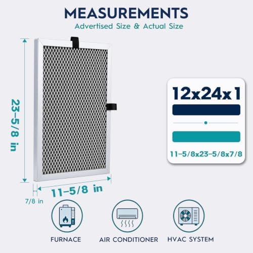 12x24x1 Washable & Reusable Electrostatic Air Filter MERV 8 Furnace Filter - Image 2