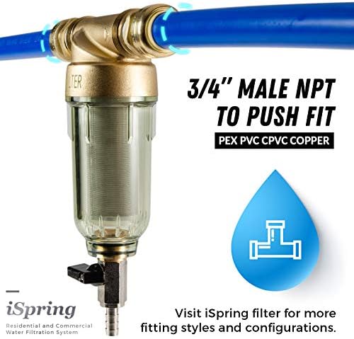 iSpring WSP-50 Spin Down Sediment Filter, 2 Push-Fit Fittings, 50 Micron - Image 2
