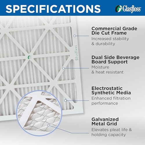 Glasfloss ZL 20x30x2 MERV 10 Pleated AC Furnace Air Filters. Box of 4 - Image 3