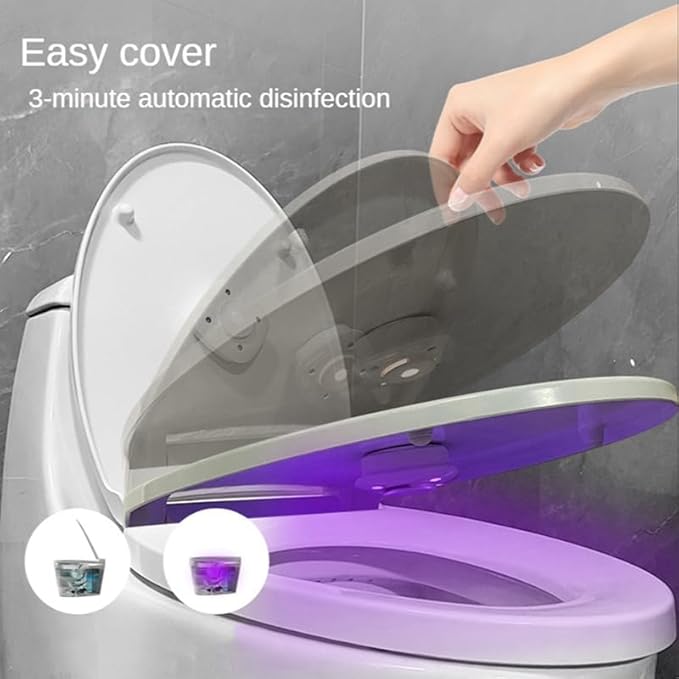 Toilet Lid Clean Lights,Toilet U V Lights for Toilet Seat,Toilet Night Light, Toilet Bowl Light, Motion Sensor Activated LED Night Light (2pack)