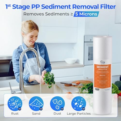 iSpring F7-GAC NSF Certified 1-Year Replacement Filter Cartridge Pack, 7-Count for Standard 5-Stage Reverse Osmosis (RO) Systems - Image 3