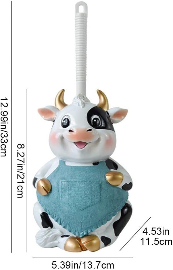 Toilet Brushes & Holders Novelty Toilet Brush Holder Cartoon Frog Cow Monkey Resin Toilet Scrubber Set Toilet Brush Cleaning Tool