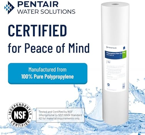 Pentair Pentek DGD-5005-20 Big Blue Water Filter, 20-Inch Whole House Sediment Filter Cartridge Replacement, Dual-Gradient Density Spun Polypropylene, 20" x 4.5", 5 Micron, (Pack of 2), White - Image 3