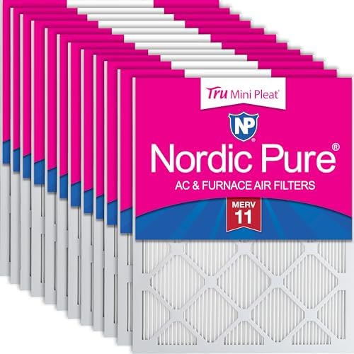 Nordic Pure 18x24x1 Tru Mini Pleat MERV 11 AC Furnace Air Filters 12 Pack by NordicPure