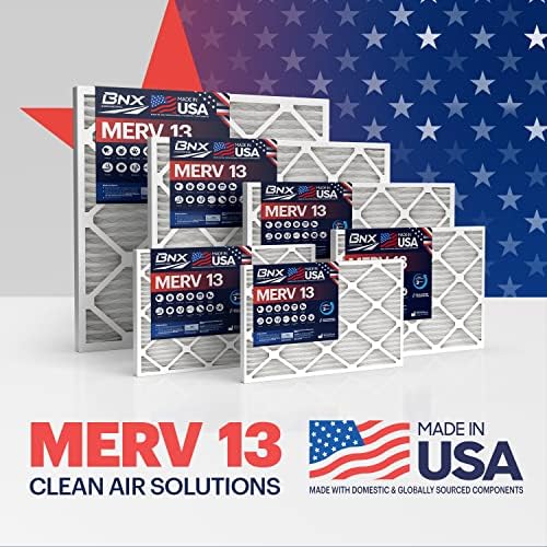 BNX TruFilter 20x23x1 Air Filter MERV 13 (4-Pack) - MADE IN USA - Electrostatic Pleated Air Conditioner HVAC AC Furnace Filters for Allergies, Pollen, Mold, Bacteria, Smoke, Allergen, MPR 1900 FPR 10 - Image 3