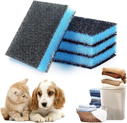Pet Hair Remover for Laundry - 4 Pieces Reusable Dog Hair Remover for Laundry - Laundry Lint Catcher for Washing Machine -Effective Dryer Hair Catcher for Cats and Dogs-LK by GJPSBEN