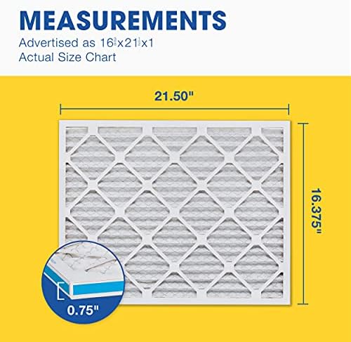 Aerostar 16.375x21.5x1 MERV 11 Air Filter, 4 Count, ACTUAL SIZE (16.50 x 21.50 x 0.75), HVAC, Air Conditioning & Furnace Filter for Dust, Pet Dander, Smoke & Allergies (MPR 1200 / FPR 7), Made in USA - Image 5