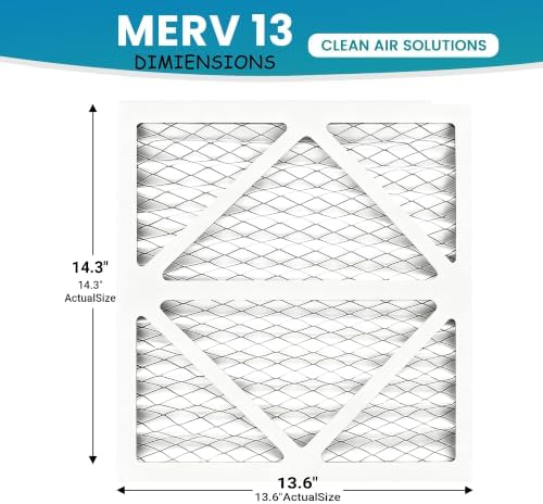 (6 Pack) 14.3x13.6x1 Air Filter, MPR 1900 & FPR 10, MERV 13 Pleated air scrubber filter, Compatible with alorair air scrubber PureAiro HEPA Pro, PureAiro HEPA Max 770, 870, 970 - Image 3