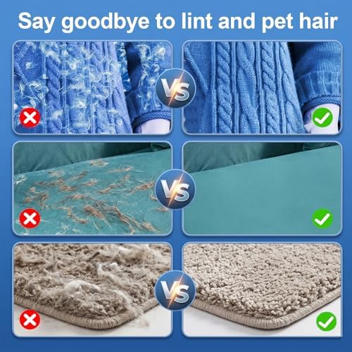 2-Pack Pet Hair Removal Glove, 5-Finger Electrostatic Fur Remover, Reusable Magnetic Lint Brush Tool for Dogs & Cats, Deep Clean Sweeper for Couch, Carpet & Car Seat - Image 5