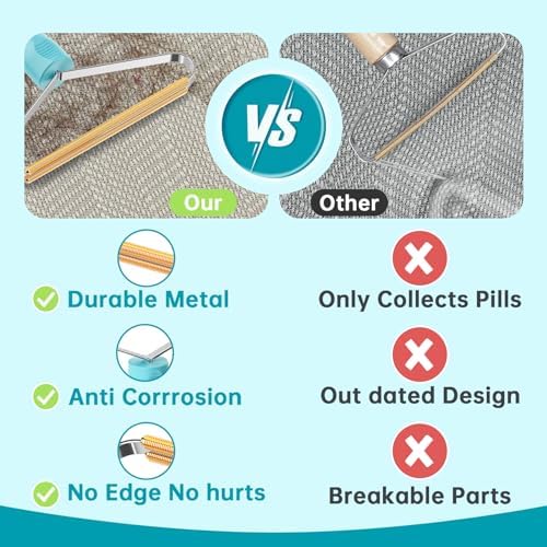 3-Pack Pet Hair Removal Tool, Dog & Cat Hair Remover, Carpet Rake | Fur Removal Tool, Portable Carpet Scraper, Pet Hair Brush, Carpet Rake for Pet Hair Removal, Car Cushions, Sofas, Rug - Image 6
