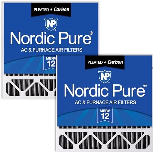 Nordic Pure 20x20x5 (19_5/8 x 19_7/8 x 4_3/8) Honeywell Replacement Furnace Filters MERV 12 Plus Carbon 2 Pack by NordicPure