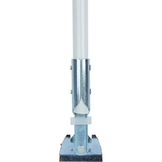 SPARTA Jaw Clamp Dust Mop Handle, Floor Dust Mop Frame Handle, Gripper Holder with Clip-On Connector for Floor Cleaning, Janitorial Supplies, Commercial Use, 60 Inches, White, (Pack of 12)