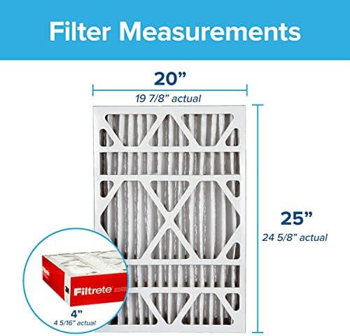 Filtrete 20x25x4 Air Filter MERV 11, MPR 1000 Micro Allergen Defense 2-Pack, Fits Honeywell & AprilAire, AC Furnace HVAC Filters for Home, Pleated Electrostatic (Actual Size 19.88 x 24.63 x 4.31 in) - Image 2