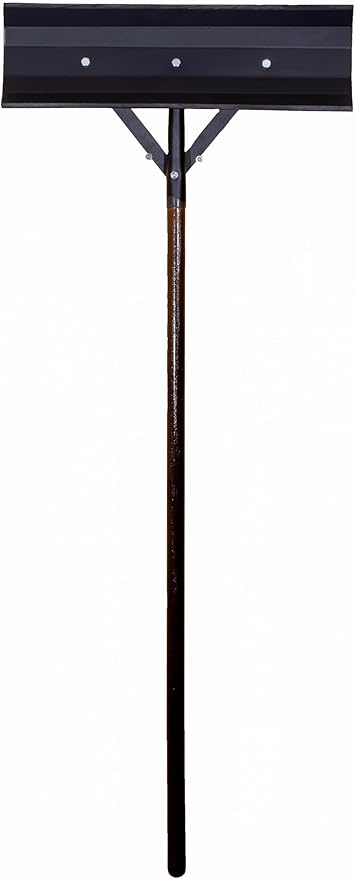 SCENIC ROAD Farm & Ranch Scraper Tool – Heavy Duty Ice Scraper with 24" Reversible Blade & 58" Long Handle Scraper – Poly Scraper for Driveway Ice, Barn, Paint or Wood – Made in USA (Model SRP24)