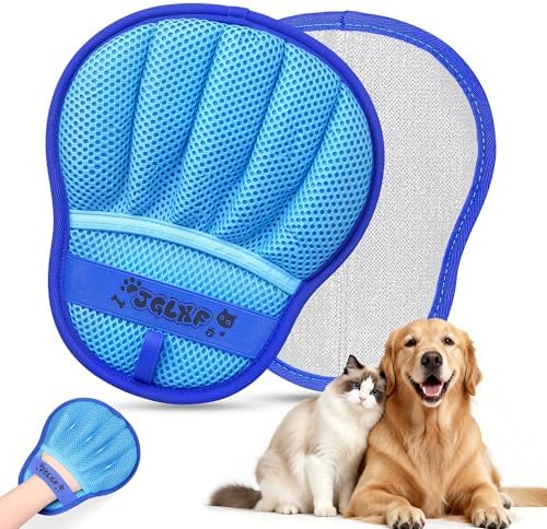 Pet Hair Removal Glove Cat & Dog, Electrostatic Reusable Hair Remover Tool | Upgraded washable 5-Finger pet hair remover works for laundry, couch, carpet & car seat, removes dog and cat fur easily by YourDiamondYourStyle