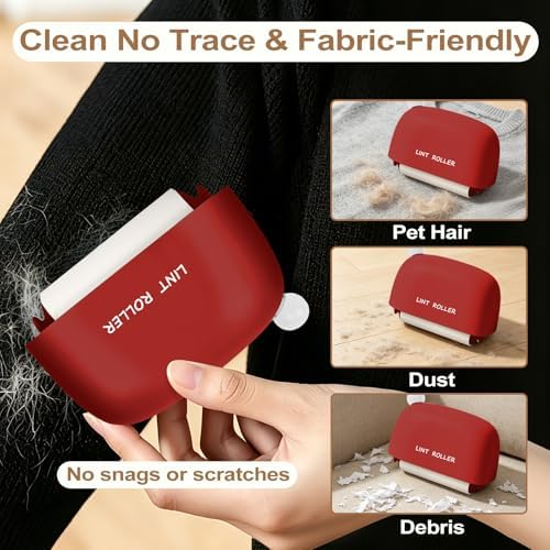 8 Roller Refills for Disposable Mini Lint Roller | Refillable, Portable - Image 2