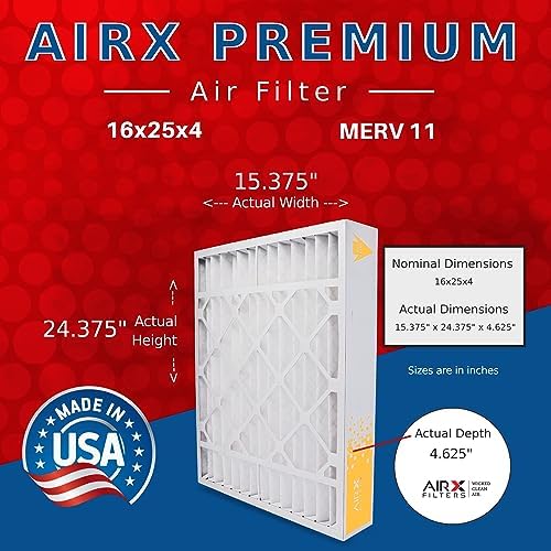 AIRx Filters 16x25x4 Furnace AC Filter MERV 11 Allergy TopTech TT-FM-1625 - Image 2