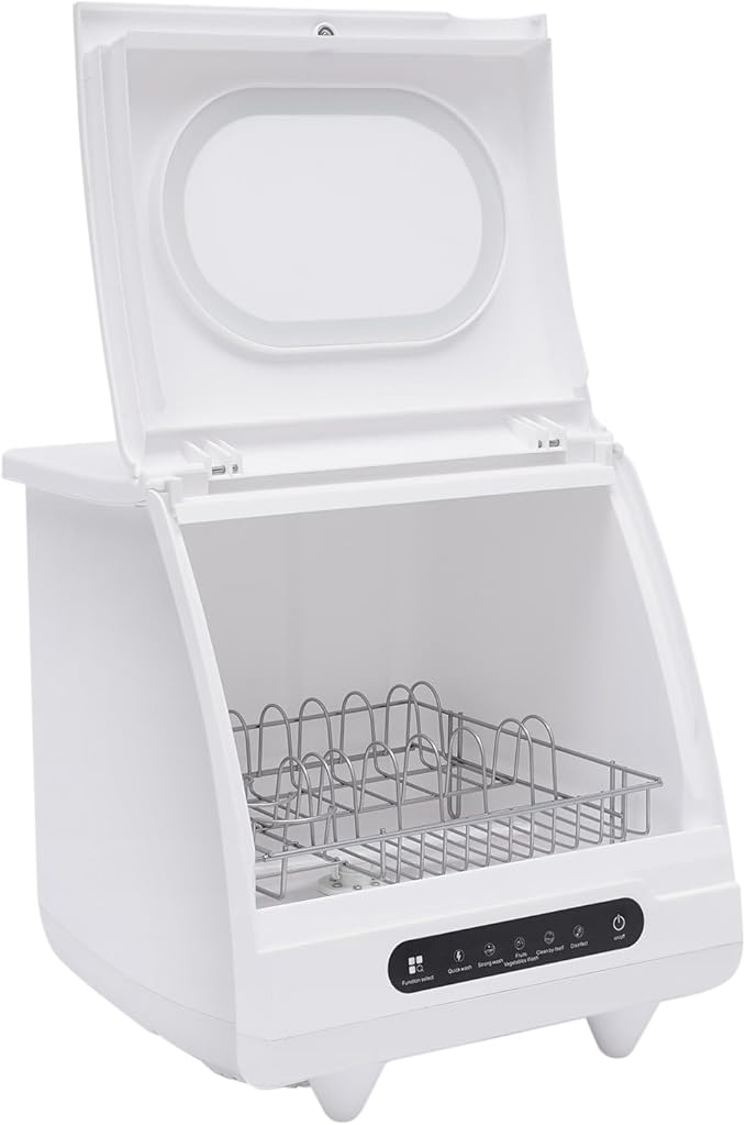 Portable Dishwasher, 1200W Countertop Mini Dishwasher With Display Screen,Multi-Functional Large Capacity Compact Disinfect Storage Dishwasher For Apartments,Dorms,Rvs, Kitchens