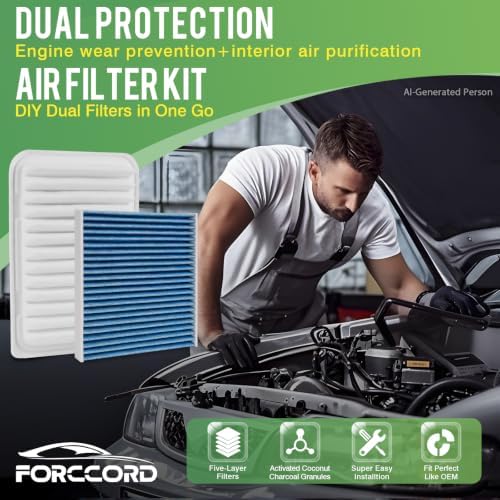 Cabin & Engine Air Filter Kit for Toyota Tacoma 2005-2023 2.7L - Image 2
