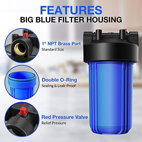 SimPure DB10P 10" *4.5" Whole House Sediment Water Filter Housing - Image 2