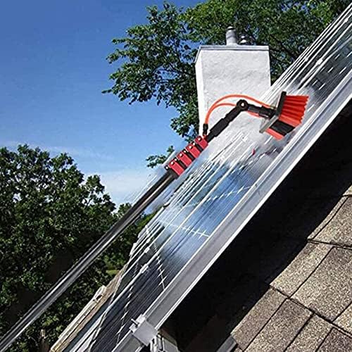 Water Fed Pole Telescopic Outdoor Window Cleaner, Conservatory Roof Cleaner/Water Fed Extendable Brush/Window Clean Kit Roof Cleaning Tools with 20M Water Supply Hose,39F,39FT/12M