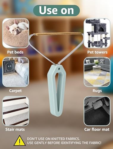 1-Pack Pet Hair Removal Tool, Fuzz Lint from Carpet, Rug, and Furniture ?€? Effective Rake,Scraper,Shaver and Brush ?€? Lint Cleaner and Pro Pet Hair Remover ?€? Ideal for Pet Towers,Couch,Car. - Image 3