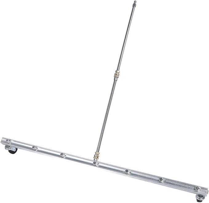 Pressure Washer Cleaner Stainless Steel 39.37inch Heavy Duty Water Broom with 1/4inch Quick Connector for Household Business Cleaning Surface Debris Removal (for Undercarriage Cleaner)