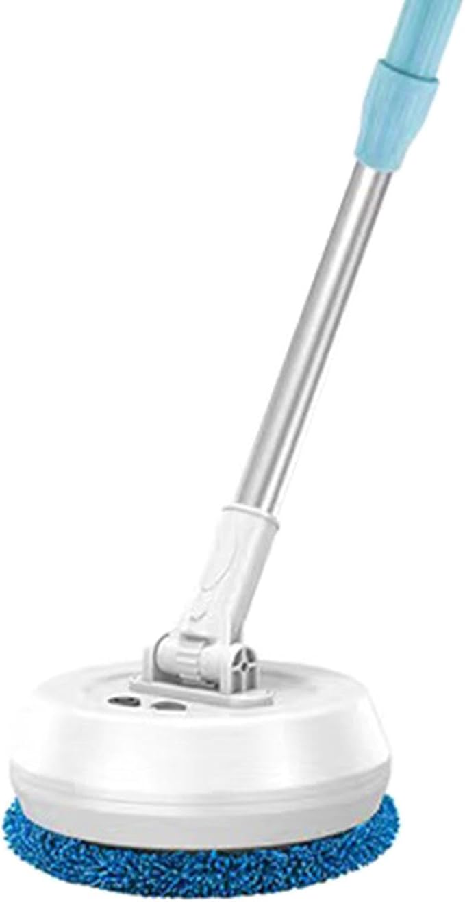 HouseVibe Electric Mop Scrubber with Extendable Handle, Automatic Rotating Floor Cleaner for Ceiling Window Bathroom Car and Hanging Pictures, White