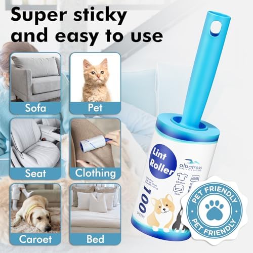 Lint Rollers for Pet Hair Extra Sticky, 1200 Sheets Mega Value Set Lint Rollers for Pet Hair Removal, Dog and Cat Lint Remover for Clothes, Furniture, Carpet | Easy to Peel, Home Cleaning, Lint Remover for Clothes, Furniture, Couch, Car Seats, Designed... - Image 5