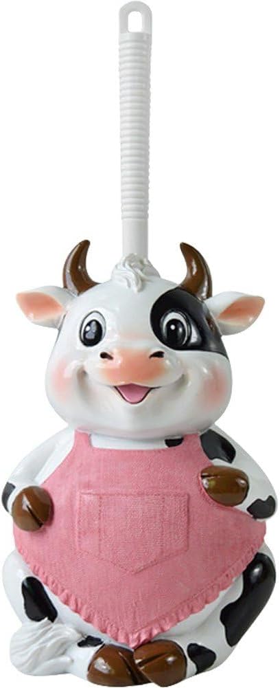 Toilet Brushes & Holders Novelty Toilet Brush Holder Cartoon Frog Cow Monkey Resin Toilet Scrubber Set Toilet Brush Cleaning Tool