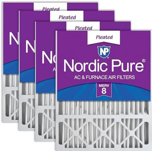Nordic Pure 20x25x5 Honeywell/Lennox Replacement MERV 8 Air Filters 4 Pack by NordicPure