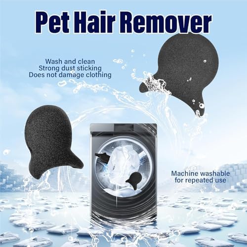 Pet Hair Remover for Laundry, Reusable Dog & Cat Hair Remover Tool, Effectively Removes Pet Hair, Lint and Dander from Bedding and Clothing, Suitable for Washing Machines, Dryers 6PCS - Image 3