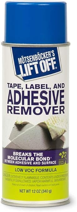 Motsenbocker's Lift-Off #2: Adhesives, Grease & Oily Stains Tape Remover, Unscented, 11 oz Aerosol - 6 aerosol cans.