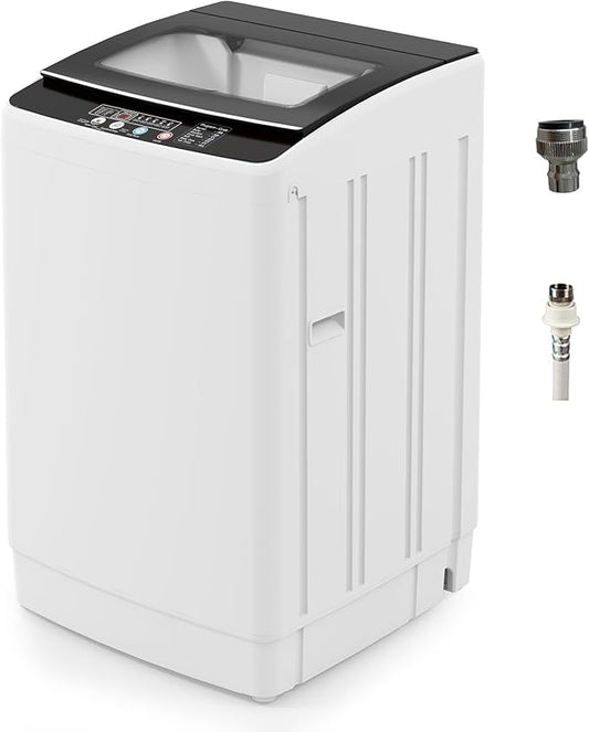 VCJ Portable Washing Machine, 35 LBS Large Capacity Full-Automatic Portable Washer with 12 Wash Cycles, 8 Water Levels & 24H Delay, Compact Electric Laundry Washer for Apartment, Dorms,RVs