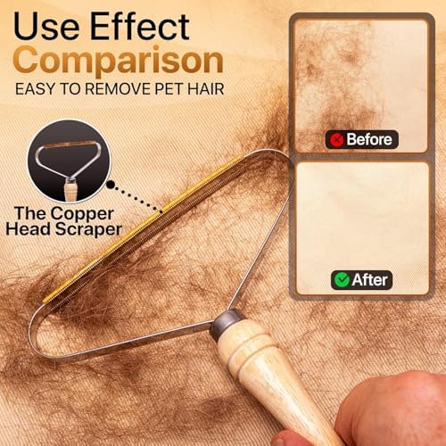 2-Pack Pet Hair Removal Tool - Carpet Rake and Squeegee for Pet Hair Remover Tool - Lint Remover and Hair Scraper for Couch - Easy to Clean Fuzz Fur and Pro Cat Dog Hair Remover for Rugs,Car Floor Mat - Image 6