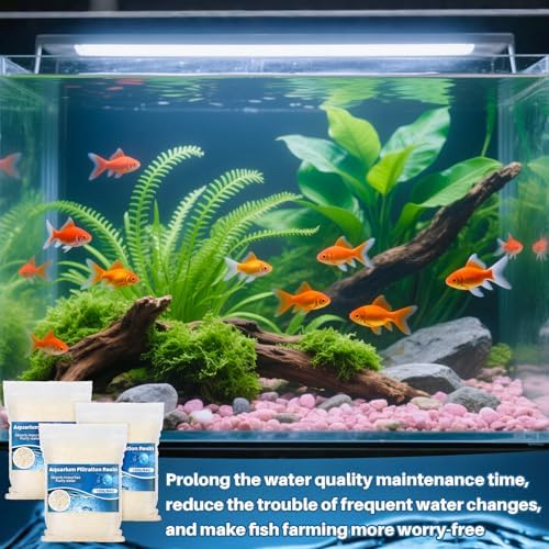 RAINFLOW 3PCS Aquarium Organic Filter Resin - Tannin Remover Media Bags - Image 6