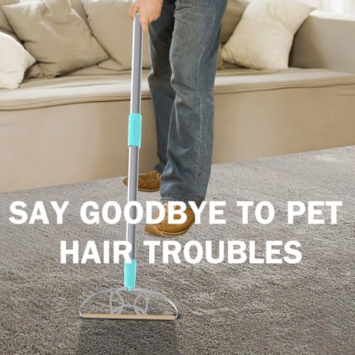 63‘’Ultra Long Heavy Duty Carpet Rake - Efficient Pet Hair Remover for Carpets, Rugs & Furniture, Deep Cleaning Carpet Scraper, Durable Home Use Tool by LINTPLUS - Image 6