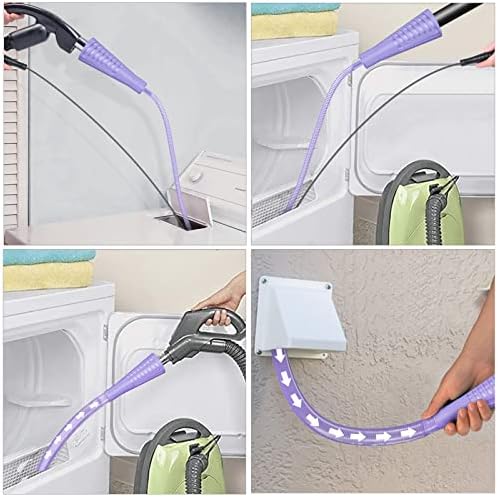 Sealegend 2 Pack Dryer Vent Cleaner Kit Dryer Lint Vacuum Attachment | Flexible Dryer Vent Vacuum Hose Attachment,Lint Remover Tools Hoses with Adapter,Dryer Lint Trap Cleaner (Purple) - Image 3