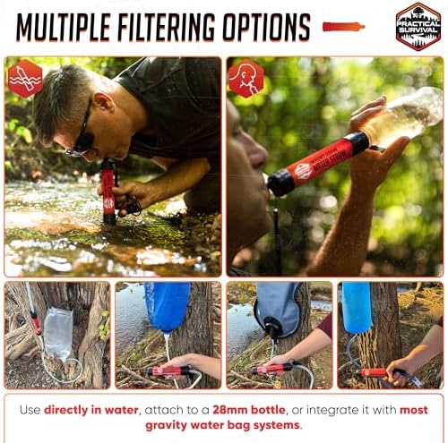 Practical Survival Reusable Emergency Water Filter Straws, 5-Pack - Image 4