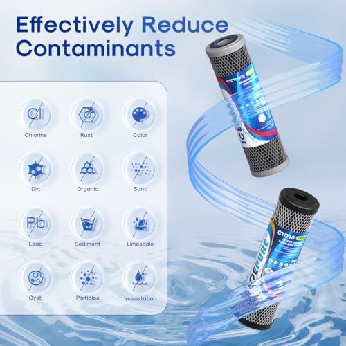 ICEPURE 1 Micron 2.5" x 10" Whole House Water Filter Combo Kit, 1 Combo - Image 2
