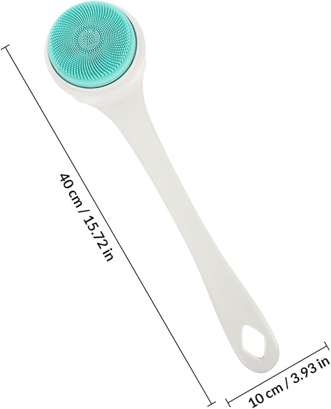 Homoyoyo Electric Waterproof Body Scrubber with 5 Silicone Brush Heads Rechargeable Back Brush for Shower Exfoliating and Dead Skin Removal, White Bath Cleaning Tool for Personal Care